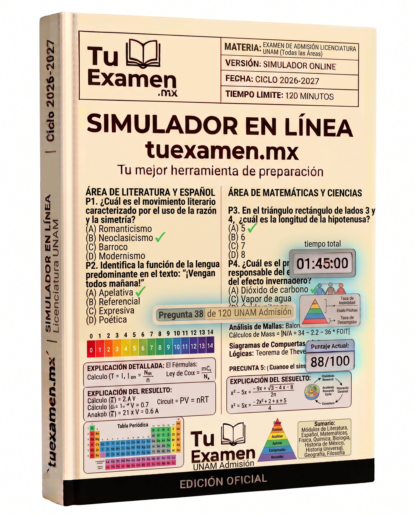 Simulador UNAM Admisión - Universidad "Todas las Areas"