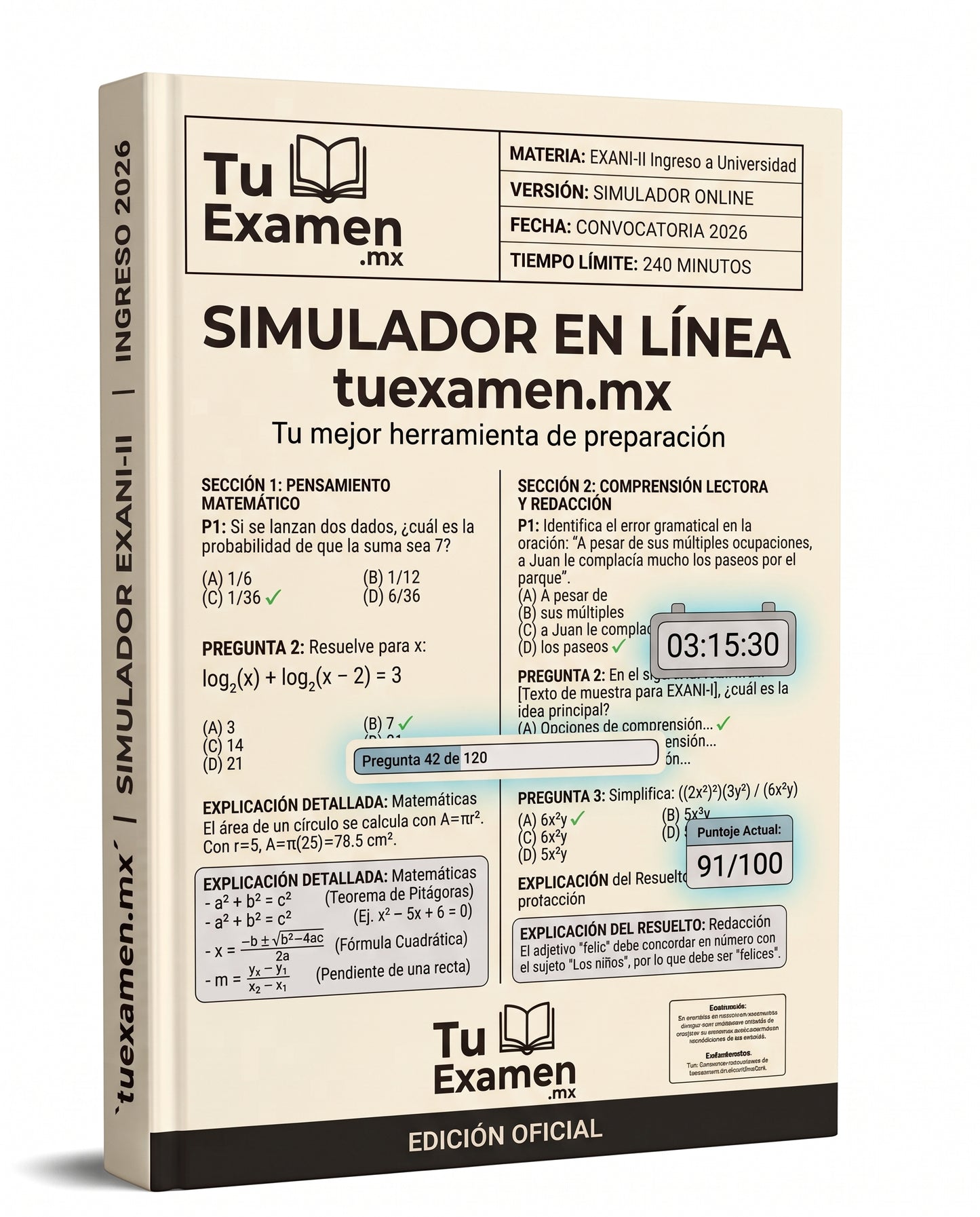 Simulador EXANI-II 2026: Ingreso Universidad