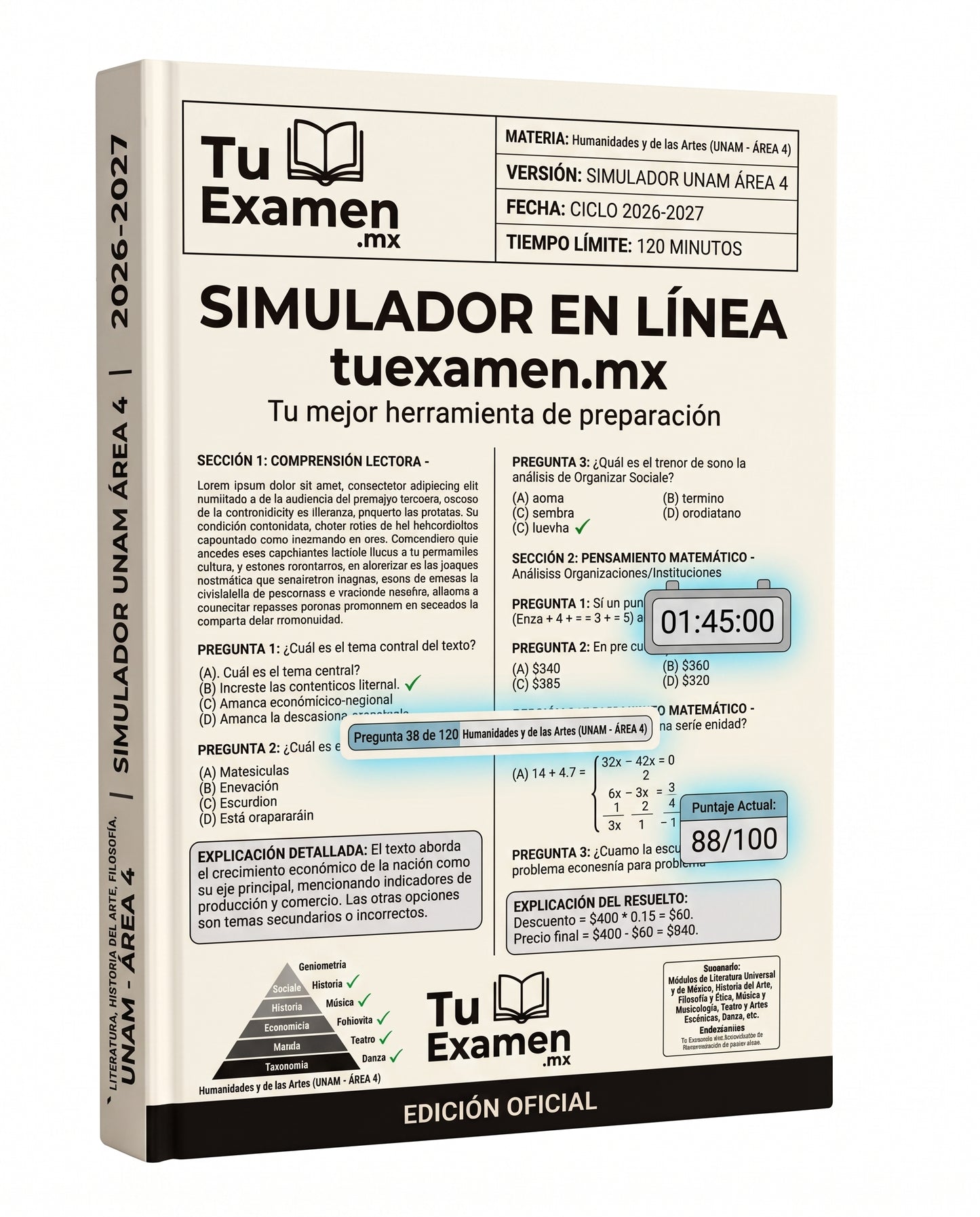 Simulador UNAM - Area 4, Humanidades y de las artes