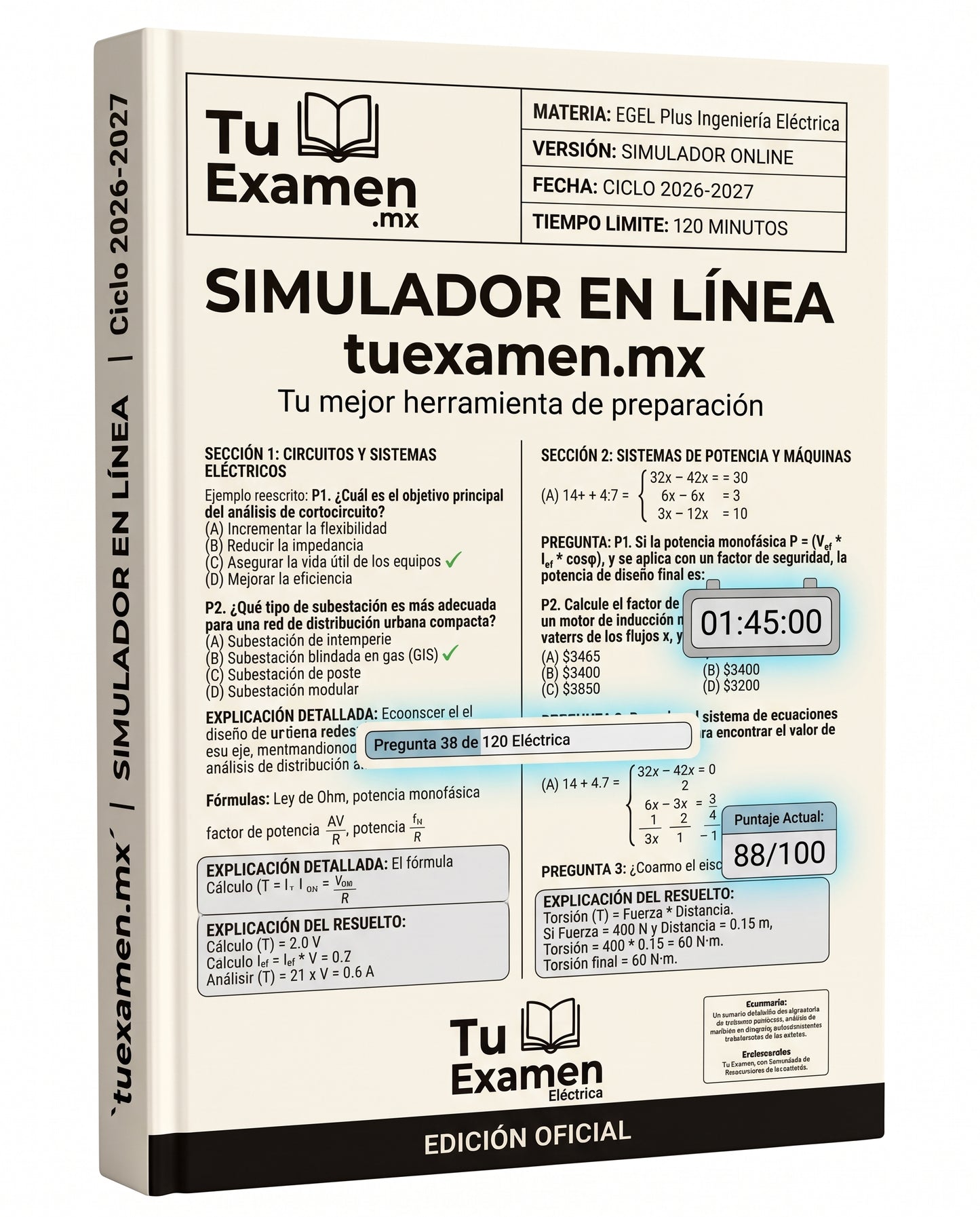 Simulador Ceneval EGEL Plus Ingeniería Eléctrica