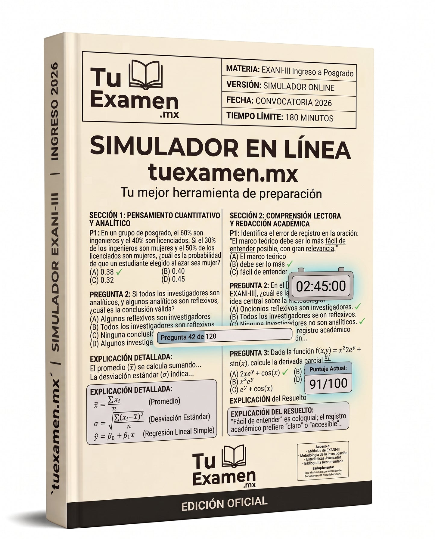 Simulador Ceneval EXANI-III 2026: Ingreso a Posgrado