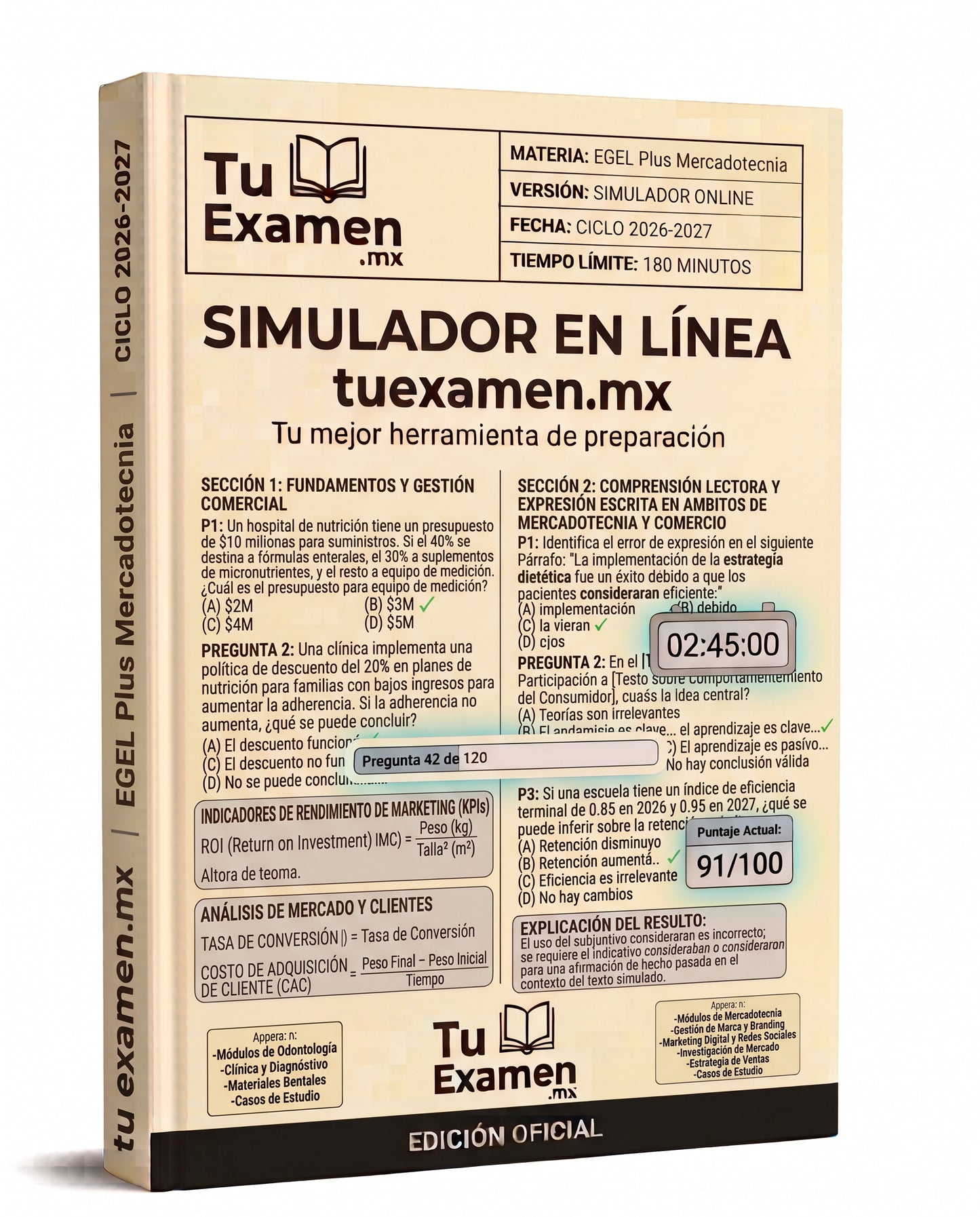 Simulador Ceneval EGEL Plus Mercadotecnia