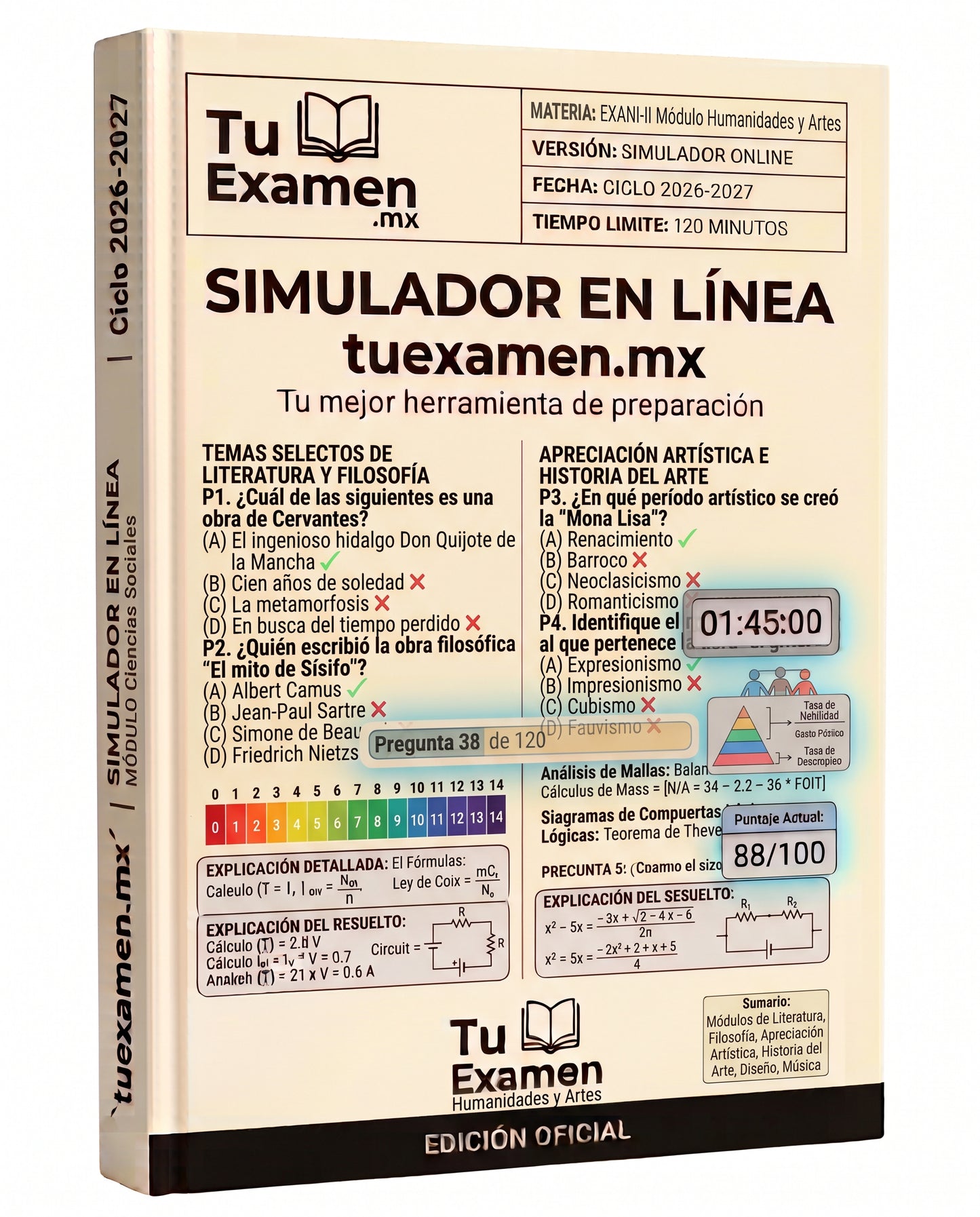Simulador Ceneval EXANI-II Módulo Humanidades y Artes