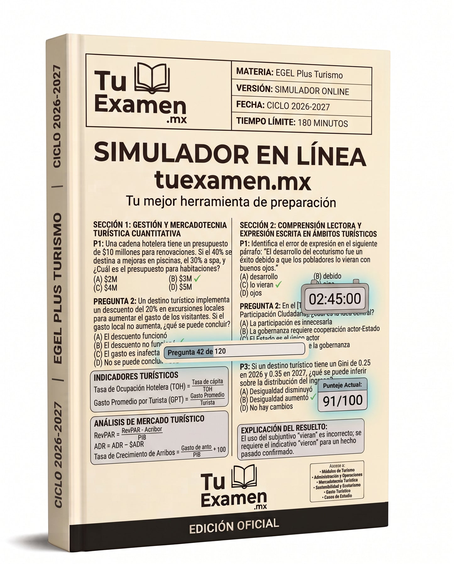 Simulador Ceneval EGEL Plus Turismo