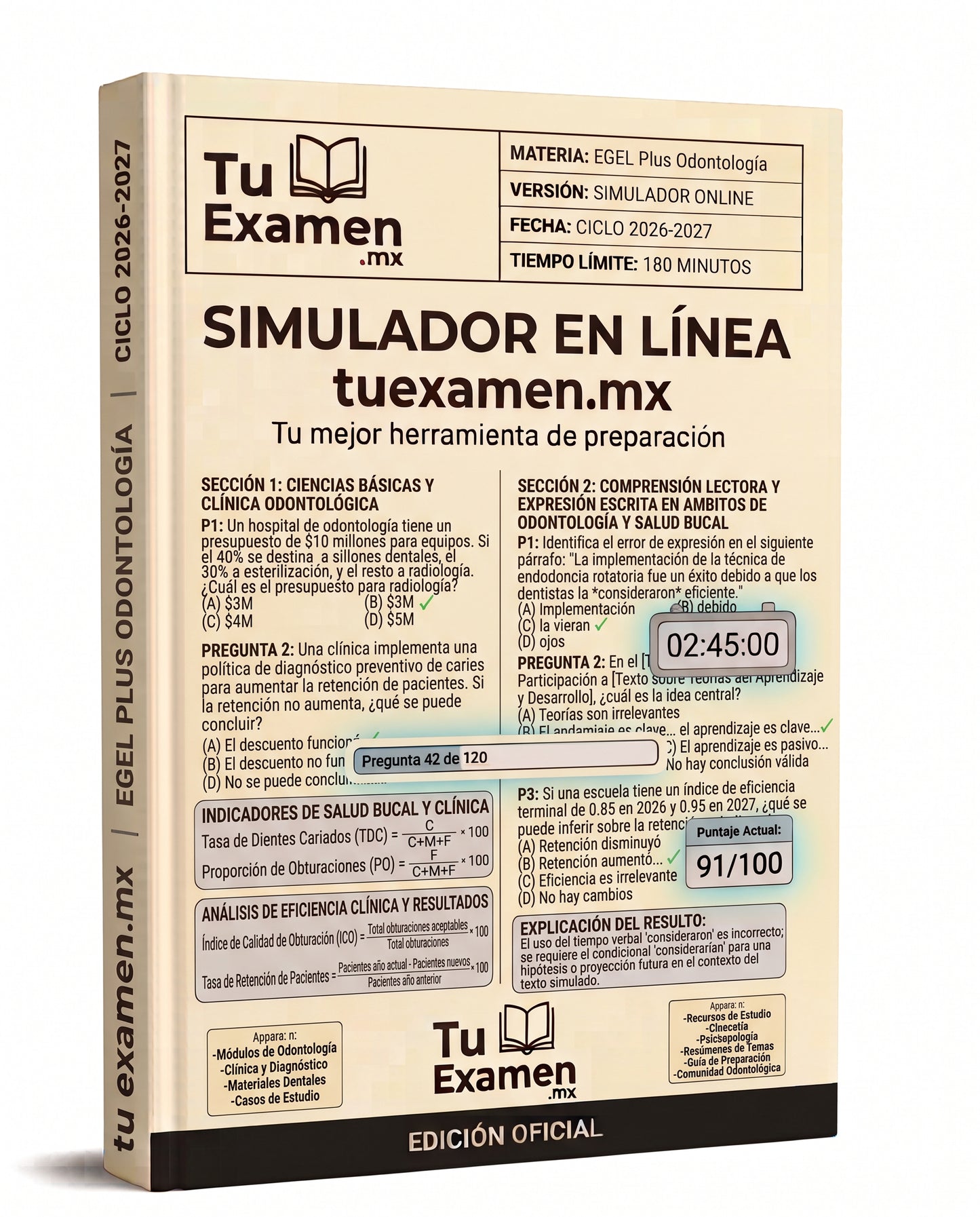 Simulador Ceneval EGEL Plus Odontología