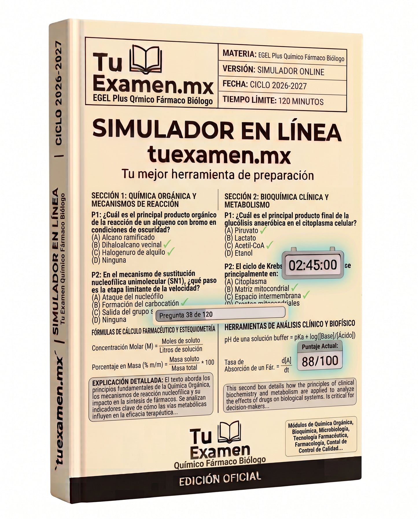 Simulador Ceneval EGEL Químico Fármaco Biólogo (QFB)