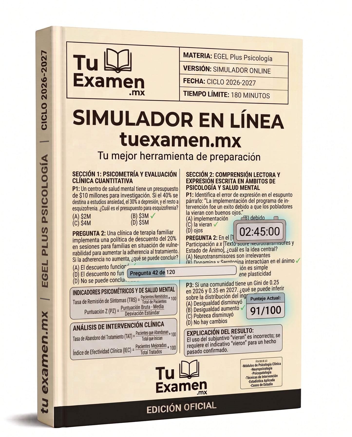 Simulador Ceneval EGEL Plus Psicología