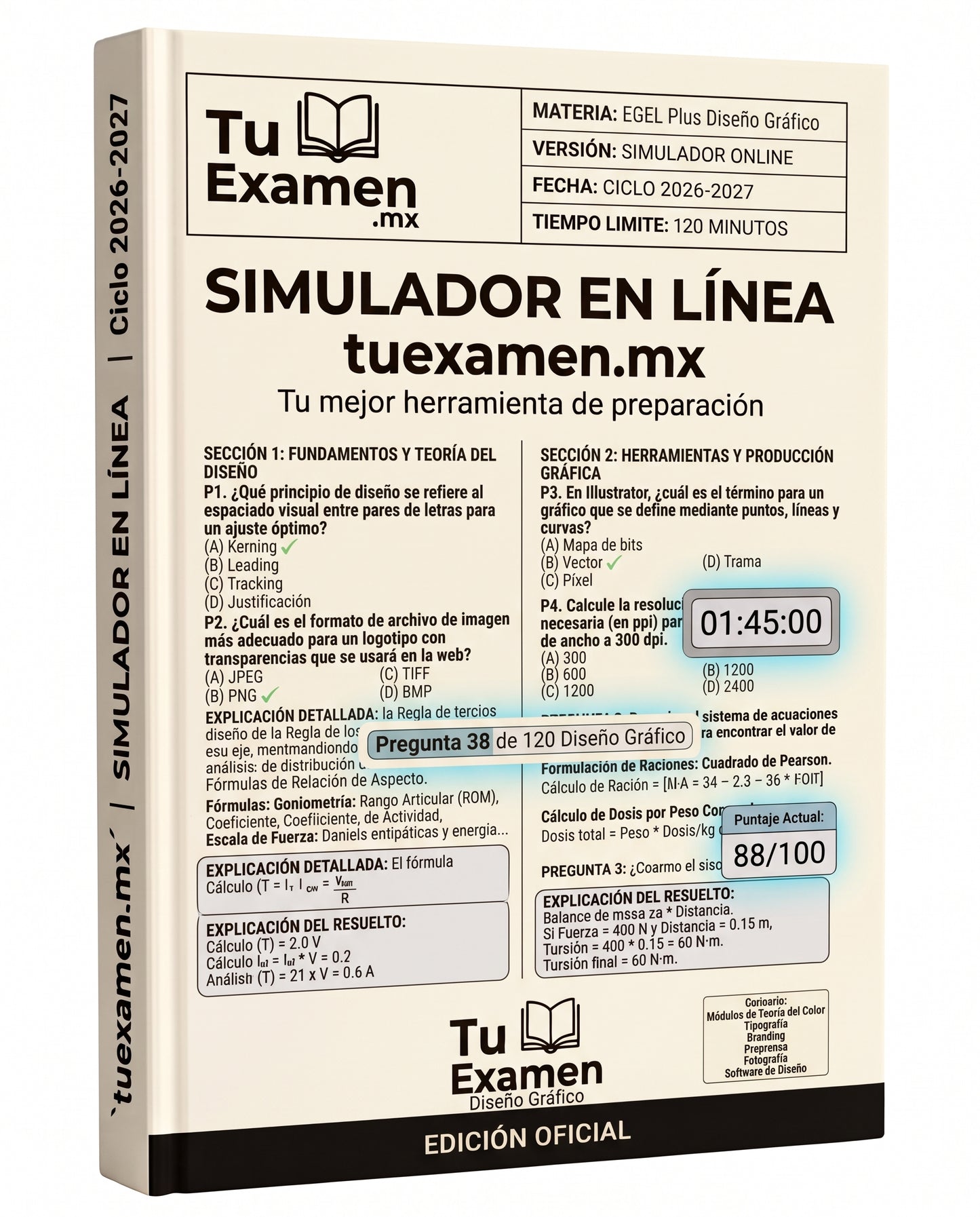 Simulador Ceneval EGEL Plus Diseño Gráfico