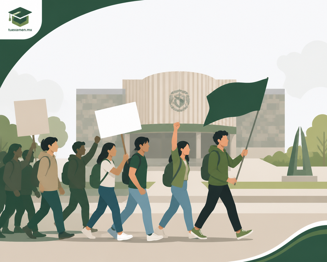 Inician estudiantes marcha del 2 de octubre en CU UAEMéx en Toluca