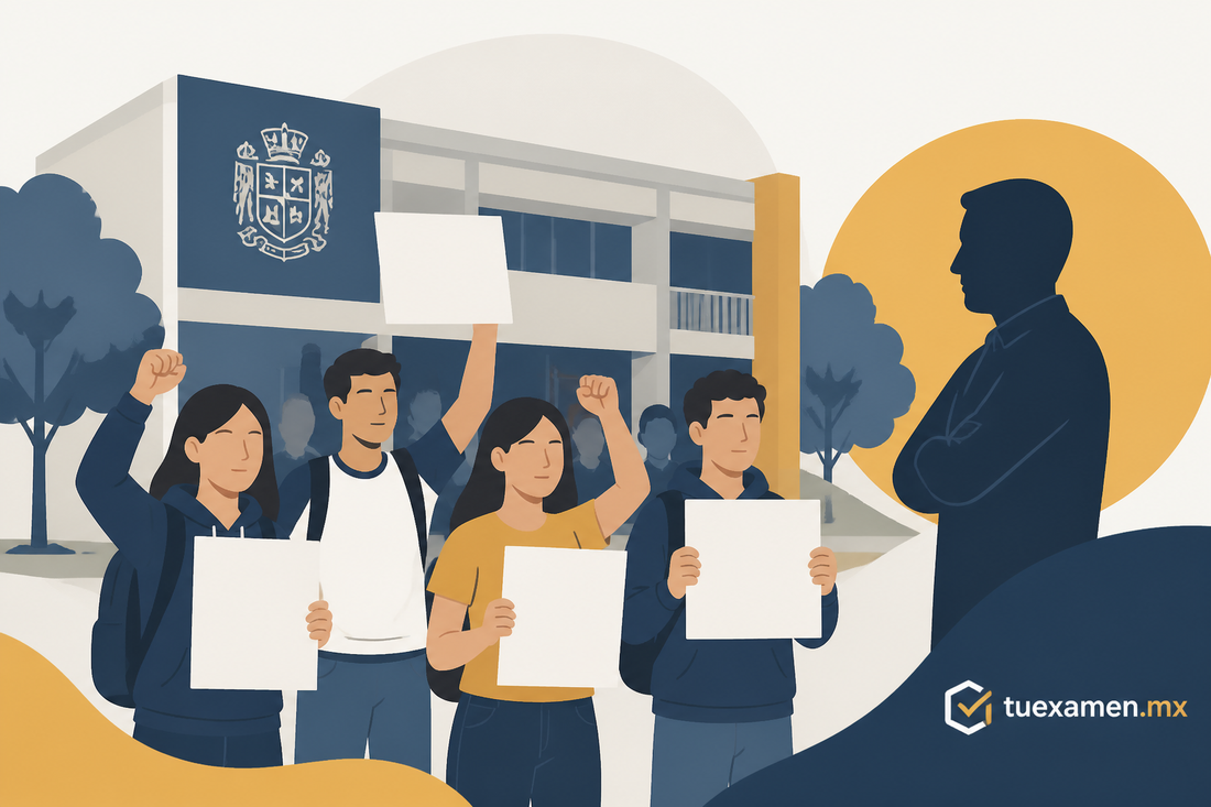 Estudiantes de Prepa 16 de la UdeG protestan por presunto acoso de profesor