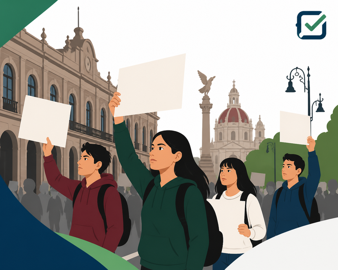 Estudiantes toman las calles de Toluca para recordar el 2 de octubre
