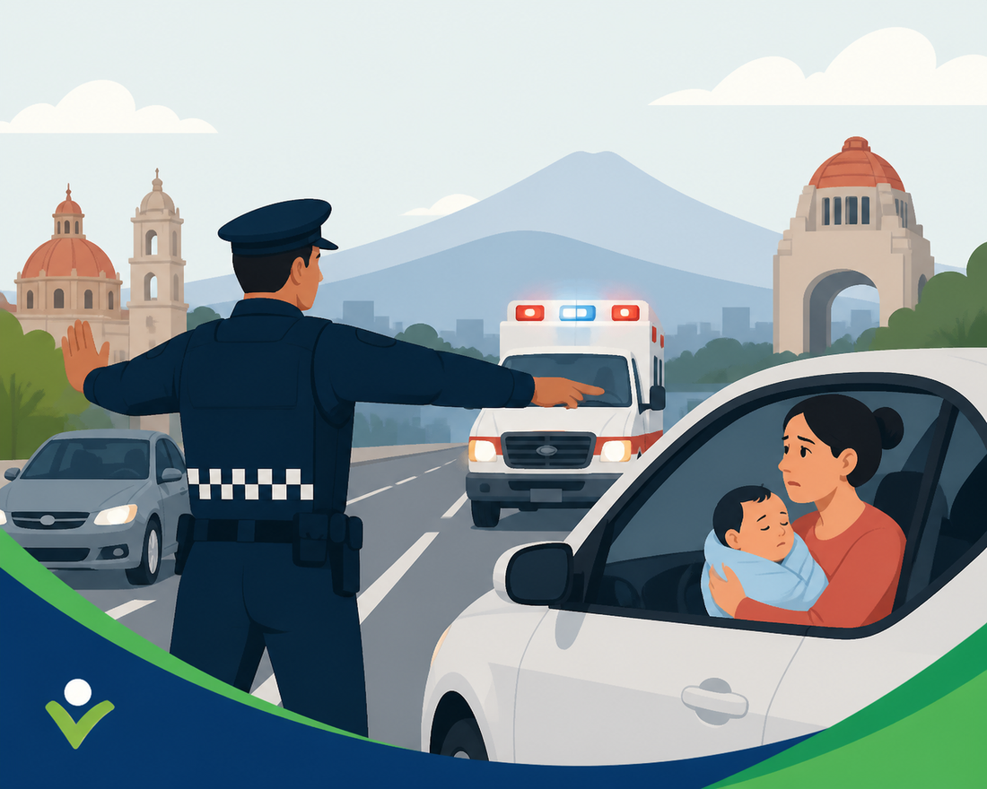 Respuesta inmediata: Policía de Toluca abre paso a bebé hacia el hospital