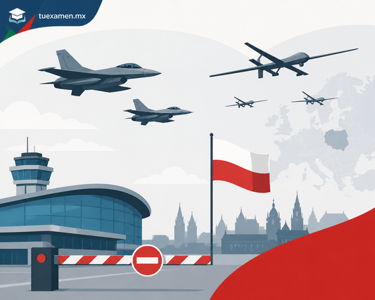 Polonia cierra aeropuertos y despliega cazas ante la escalada de drones rusos
