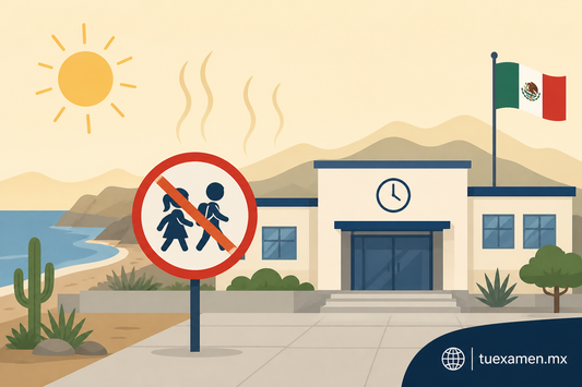Suspenden clases presenciales por el calor en BC