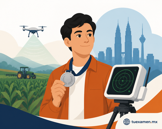 Estudiante de la UAT gana medalla de plata en Malasia con radar agrícola innovador