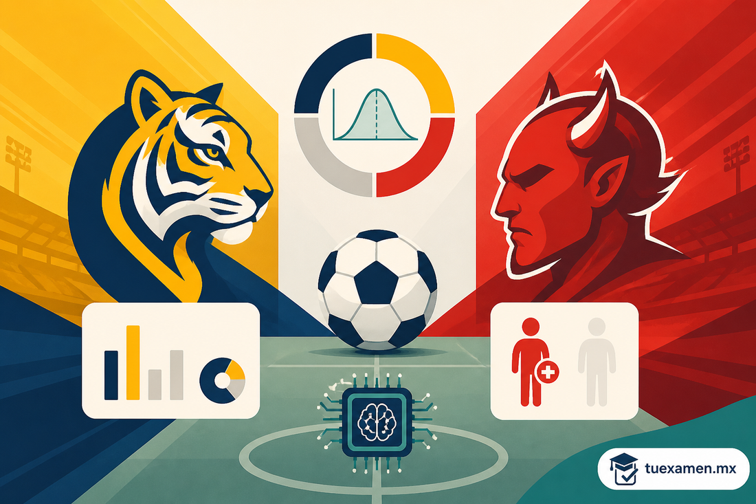 Pronóstico Tigres vs Toluca: probabilidades, estadísticas, bajas y predicción IA