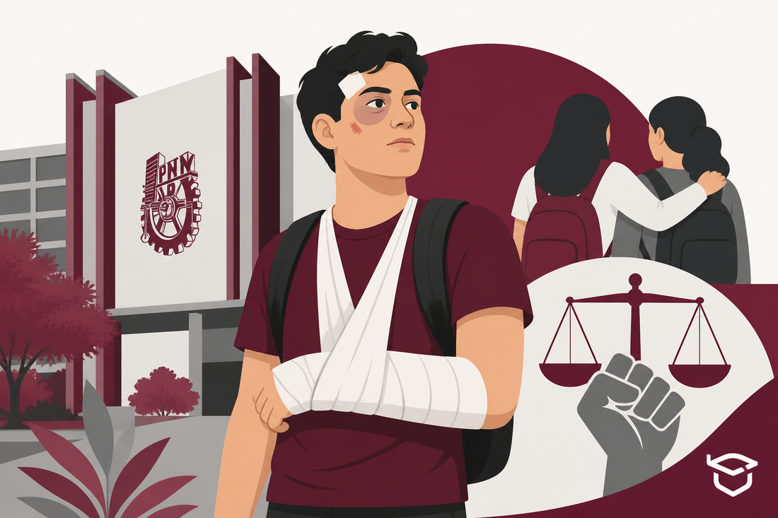 Estudiante del IPN herido tras defender a dos compañeras pide justicia y revisión de su caso