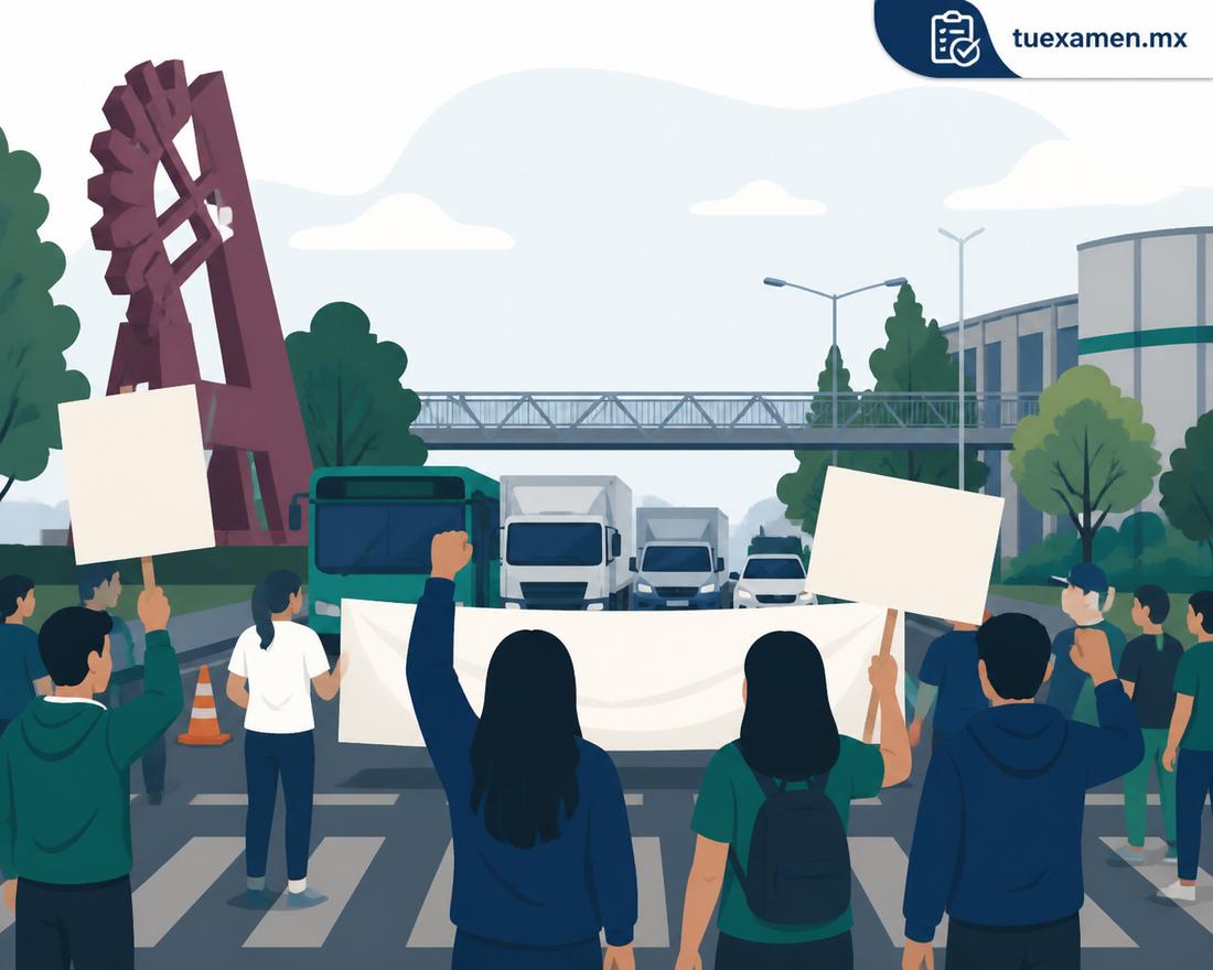 Protestan en la GAM por Detención Injusta de 4 Personas y Bloquean Av. IPN