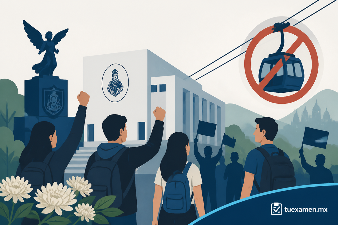 Con movilización en la FGE y rechazo al Cablebús, estudiantes de la BUAP conmemoran el 2 de octubre