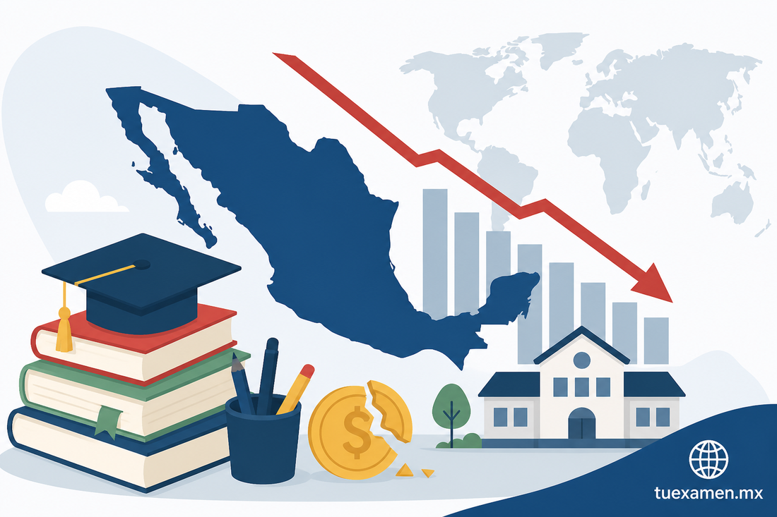 Cae inversión educativa en México frente a la OCDE