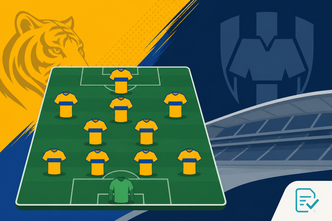 Posible alineación de Tigres ante Monterrey por la Liga MX