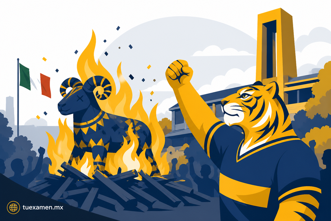 Arde la pasión por los Auténticos Tigres con la tradicional Quema del Borrego