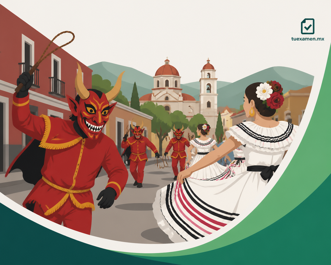 Diablos y pericón toman las calles de Tenancingo