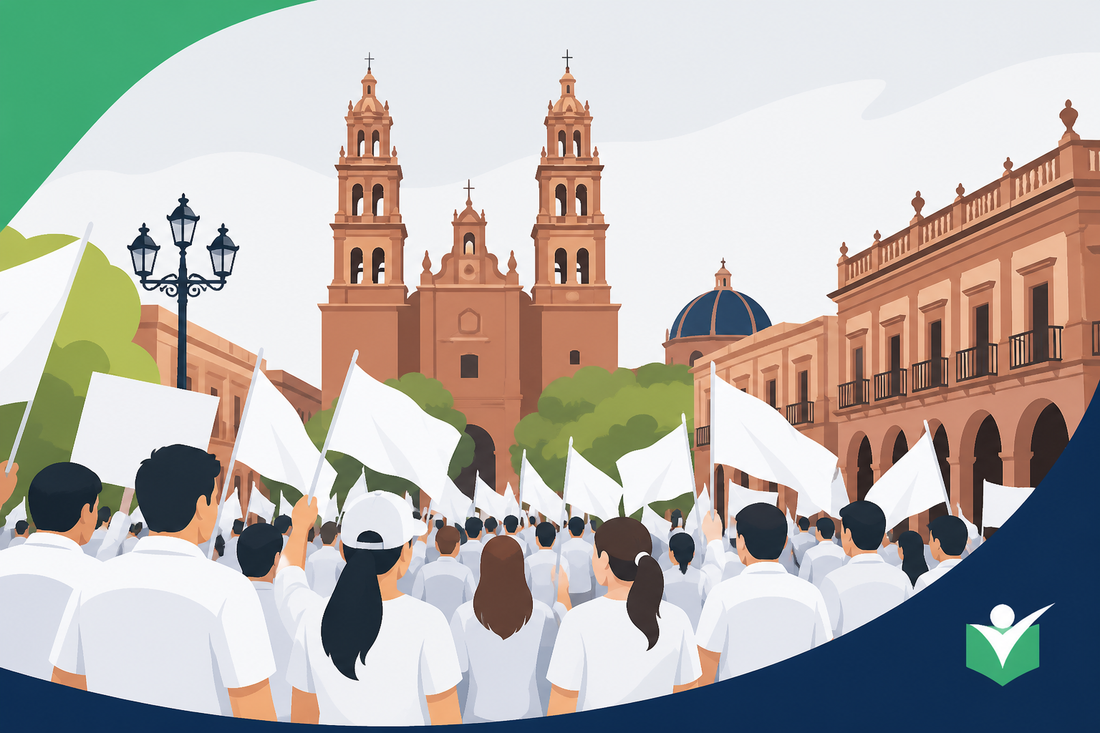 Crónica | La “Marea Blanca” inundó el Centro Histórico de San Luis Potosí