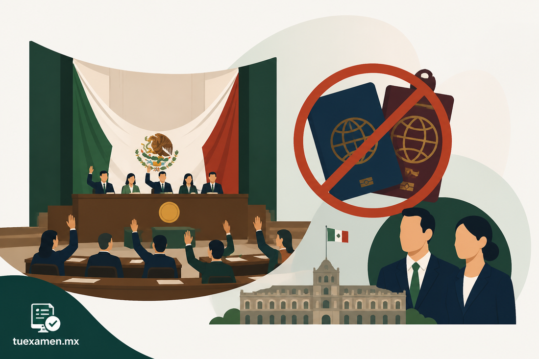 Diputados aprueban en lo general la prohibición de doble nacionalidad para altos cargos ejecutivos