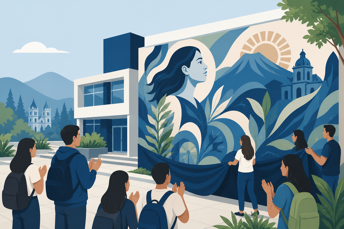 Inauguran mural de identidad estudiantil en la BUAP Tlatlauquitepec