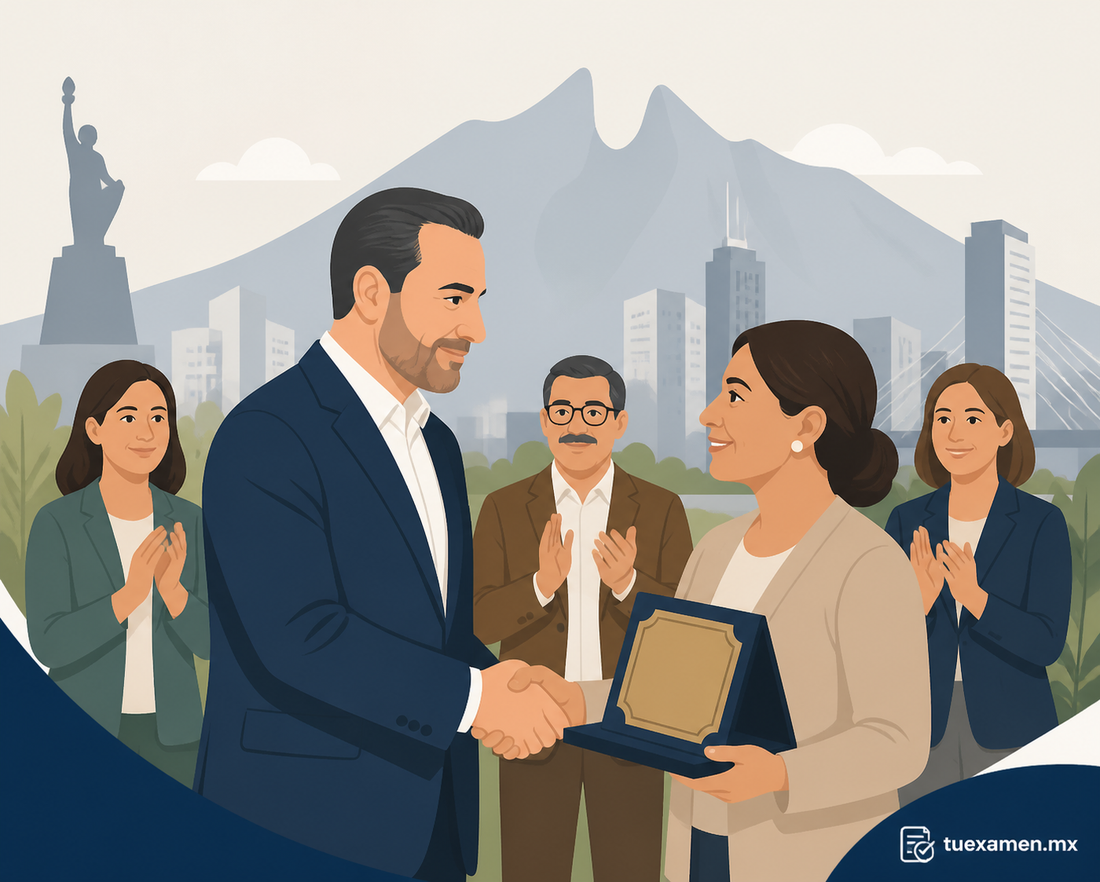 Adrián de la Garza reconoce trayectoria de maestros de Monterrey