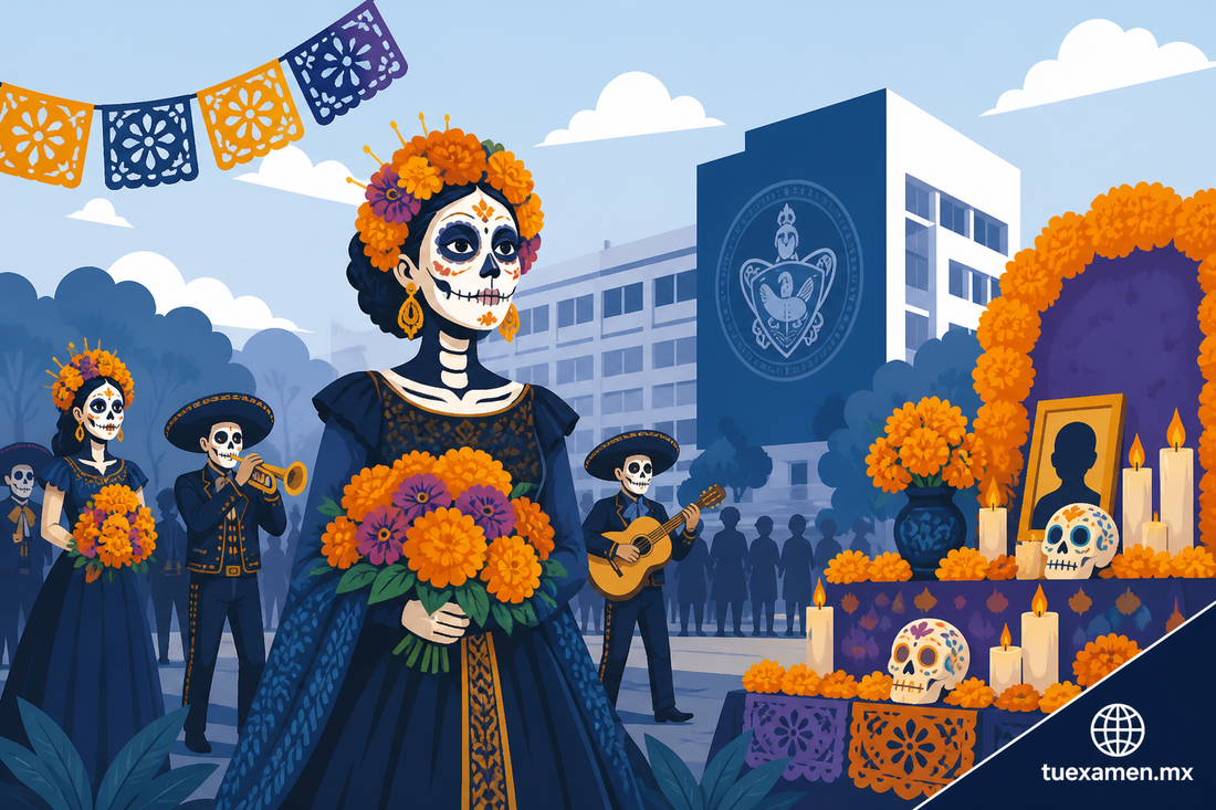 BUAP realiza primer Desfile de Día de Muertos con catrinas, ofrendas y música