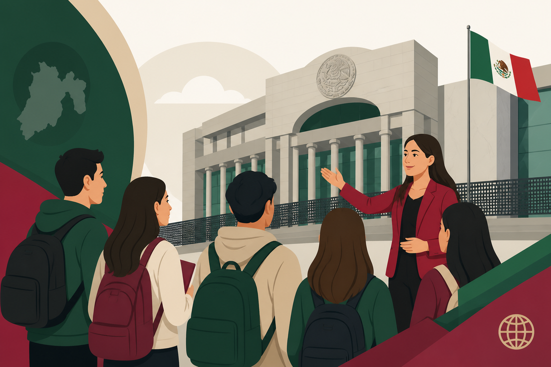 Ana Yurixi Leyva (PT) lleva a estudiantes de la UAMEX a conocer el Congreso mexiquense