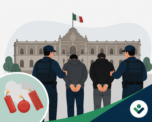Confirman dos detenidos por arrojar petardos contra Palacio de Gobierno