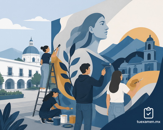 Alumnos de la BUAP plasman su identidad colectiva en un mural en la sede Atlixco