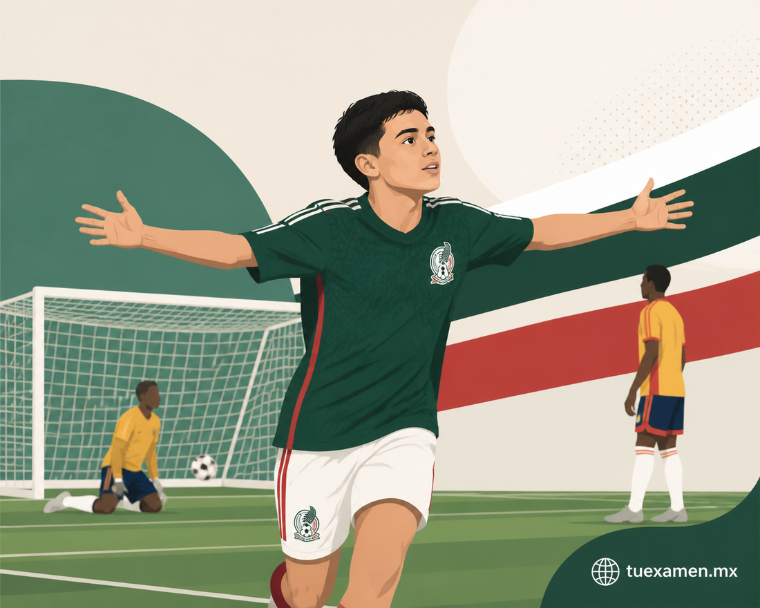 Gilberto Mora marca gol histórico para México ante Colombia