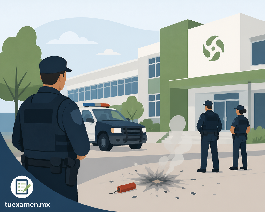 Despliegan a policías por explosión de petardo en Cecyt 5