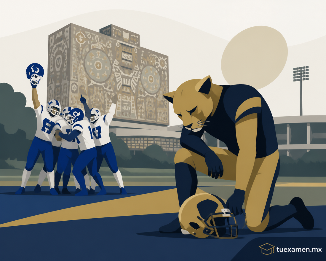 Pumas CU pierde ante Borregos Monterrey en histórica derrota en la ONEFA