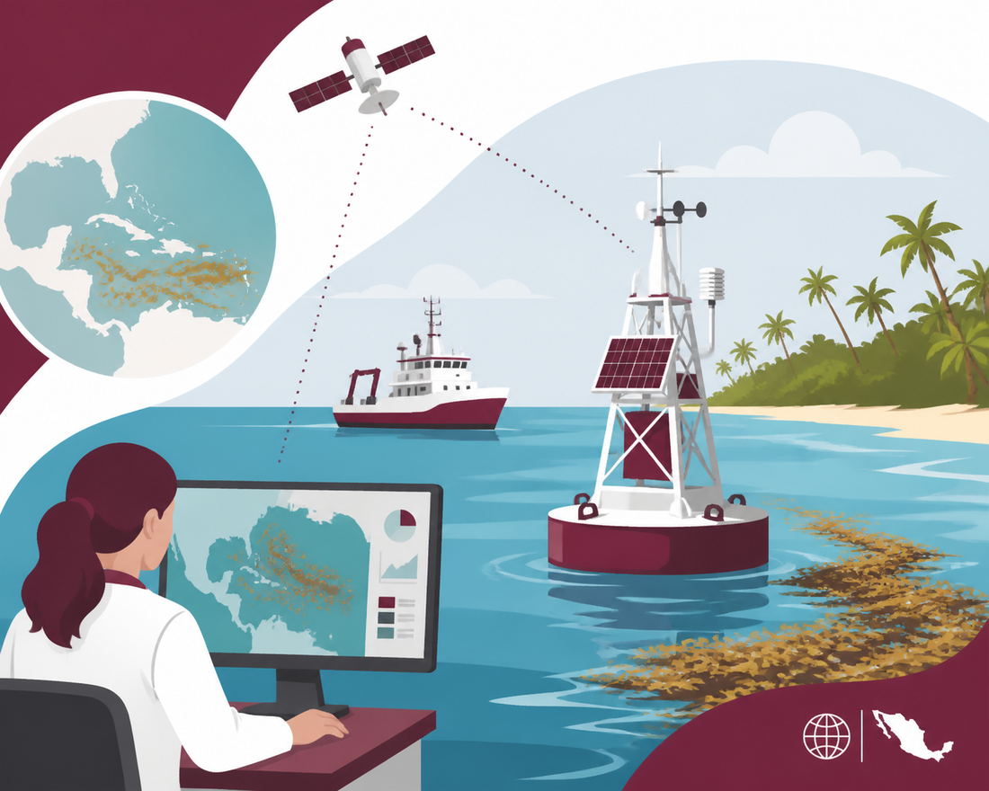 IPN amplía monitoreo de sargazo en el Caribe con nueva estación