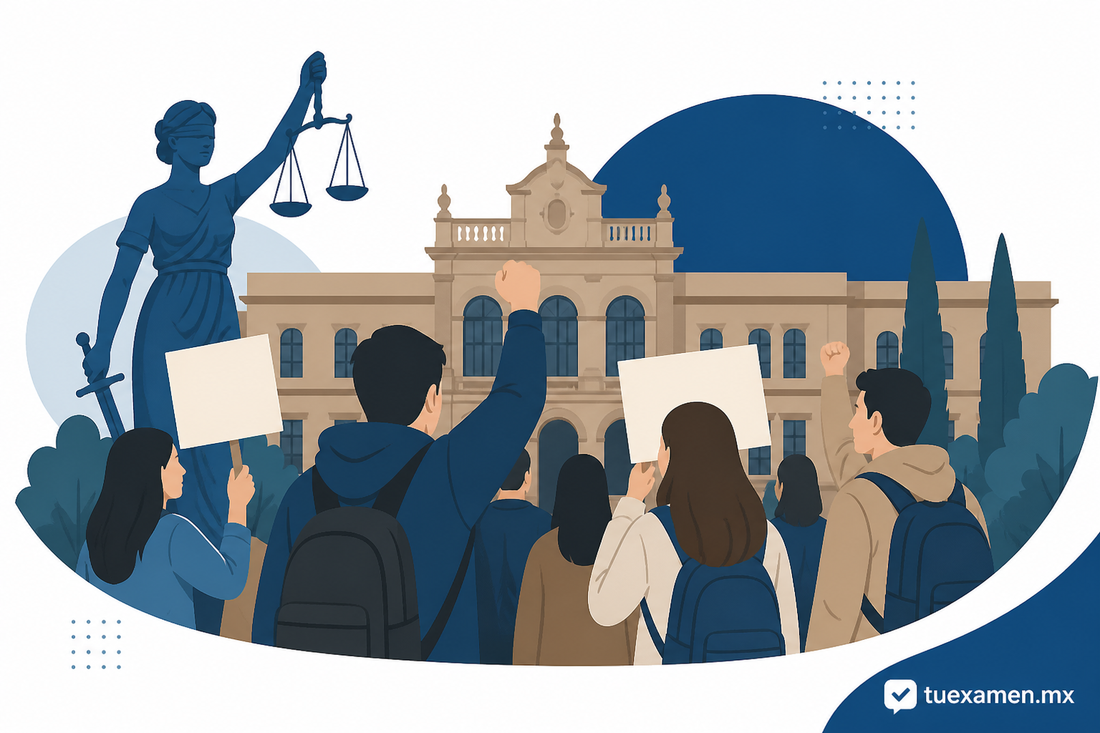 Protestan estudiantes de Derecho de UASLP por renuncia de funcionaria