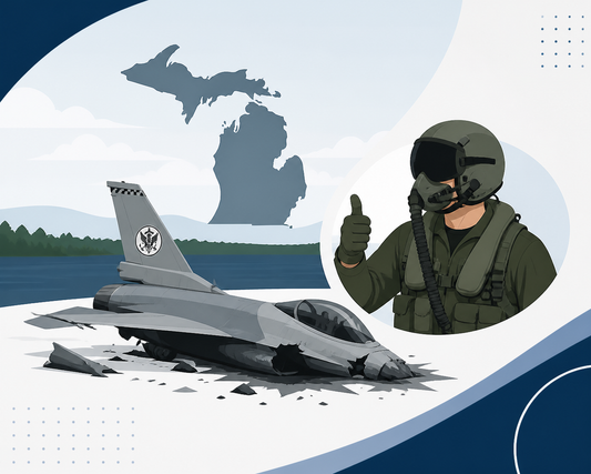 Un F-16 de la Guardia Nacional se estrella en Michigan; el piloto a salvo