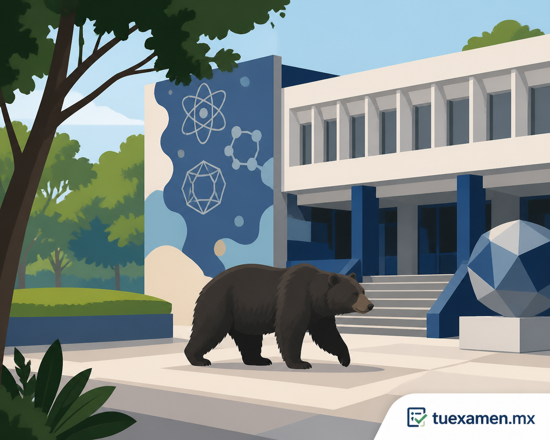 ¡Se coló el más aplicado! Un oso fue captado recorriendo la Facultad de Ciencias de la ...