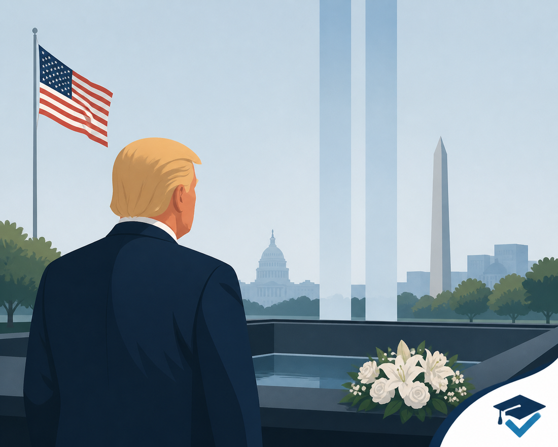 Trump rinde homenaje a víctimas del 11-S en Washington y promete “no olvidar jamás”