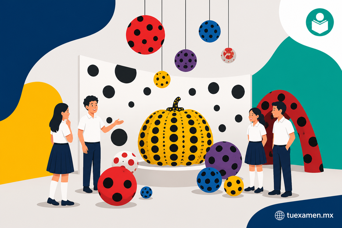 Alumnos presentan instalación artística inspirada en Yayoi Kusama
