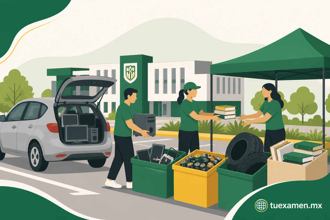 Reciben electrónicos, pilas, llantas y libros en jornada de acopio en estacionamiento de UABC