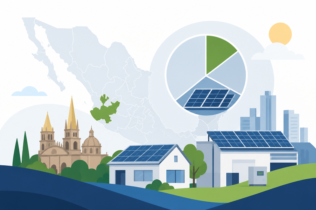Jalisco concentra uno de cada seis megawatts de generación distribuida del país