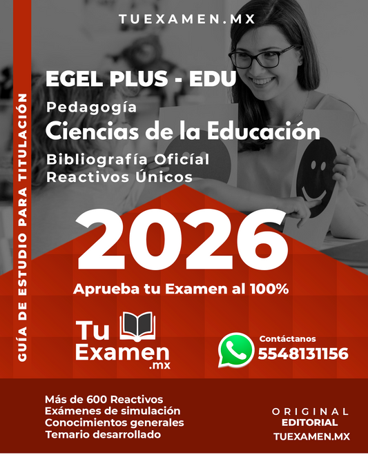 Guía Ceneval EGEL Plus Pedagogía y Educación - Titulación 2025