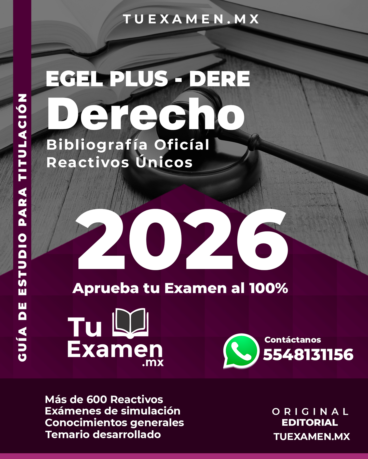 Guía Ceneval EGEL Plus Derecho - Titulación 2026