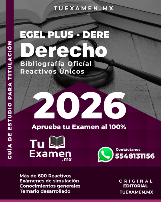 Guía Ceneval EGEL Plus Derecho - Titulación 2026