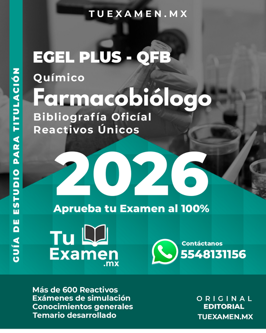 Guía Ceneval EGEL Químico Fármaco Biólogo (QFB) - Titulación 2026